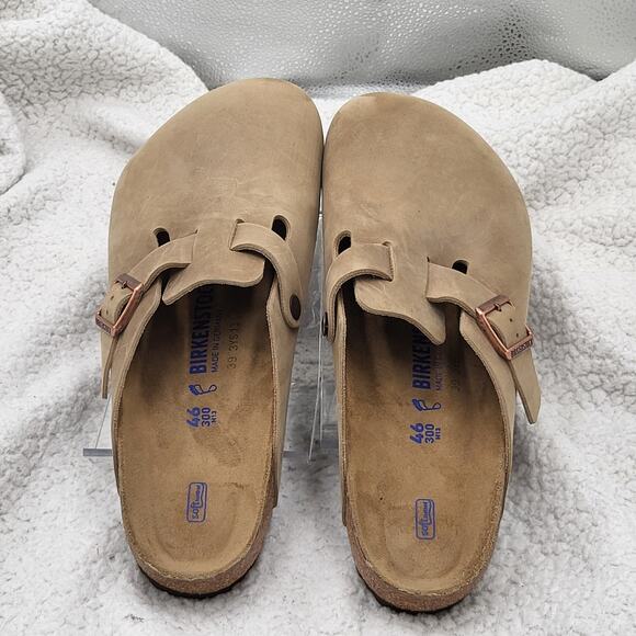 NEW Birkenstock Boston Suede Leather Slip-ons clogs Soft footbed 46 US 13-13.5 - Picture 2 of 4